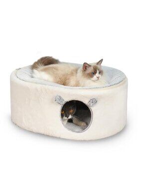 Cat Cave Bed Enclosed Pet Bed Cat Condo Hideaway Plush Washable